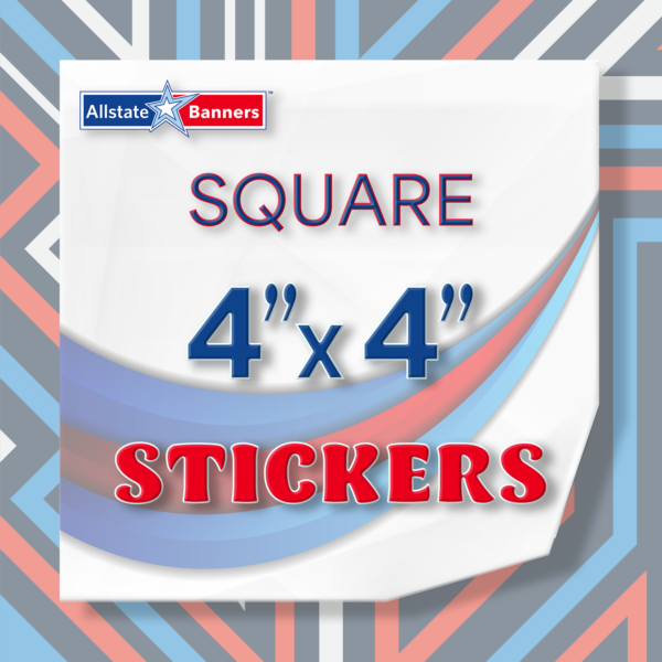 Square Stickers 4″x4″ - AllstateBanners.com