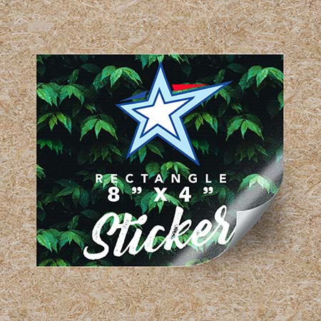 Rectangular Stickers 8"x4"