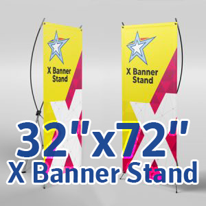 X Banner Stand with 32
