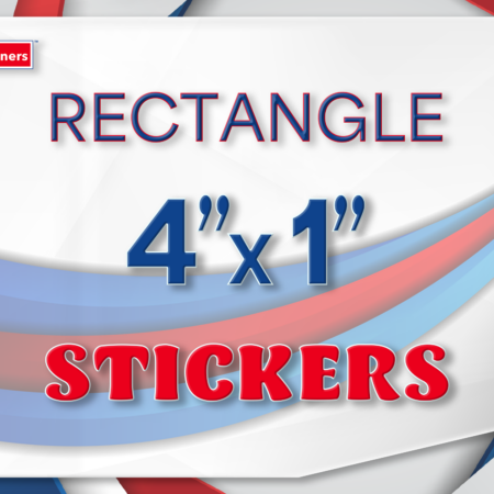 Rectangular Stickers 4"x1"