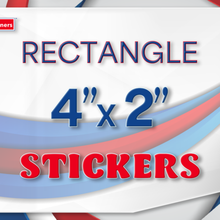 Rectangular Stickers 4"x2"